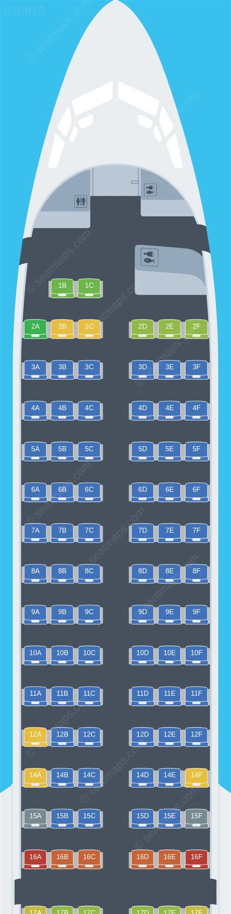 Seat map of Malta Air Boeing 737 MAX 8 aircraft