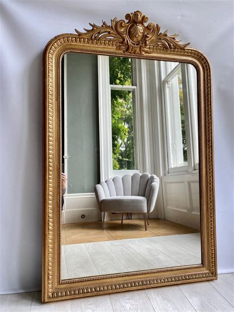 Large antique French gilt mirror | 1000 | Wall mirror decor living room ...