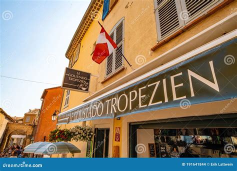 Bars and Restaurants at the Port of Saint Tropez- ST TROPEZ, FRANCE ...