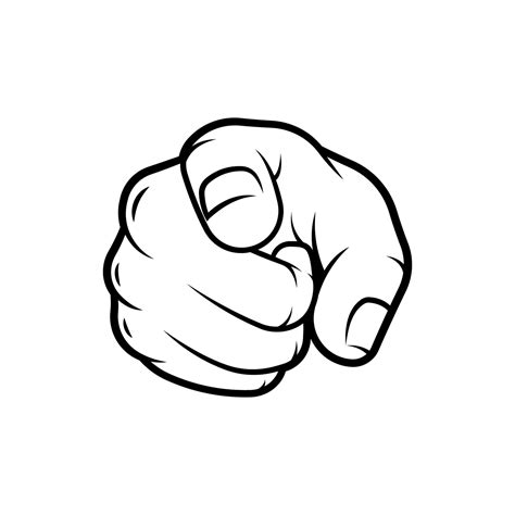 Hand pointing at you vector 25560745 Vector Art at Vecteezy