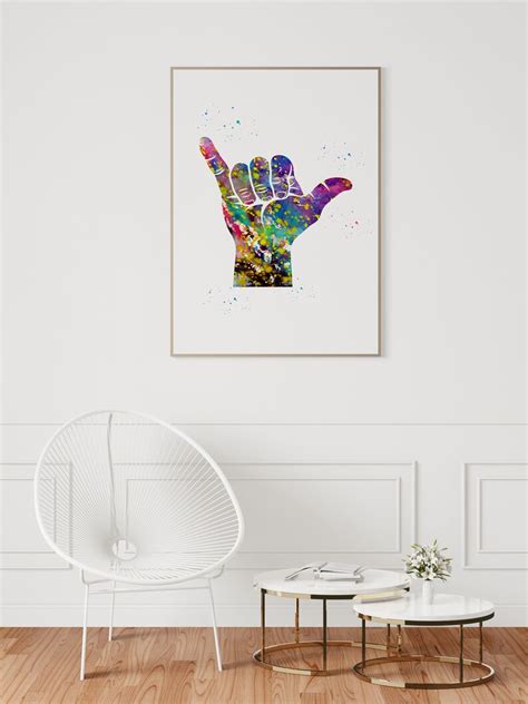 Shaka Hand Sign Hand Gesture Surf Hawaii Culture Poster - Etsy