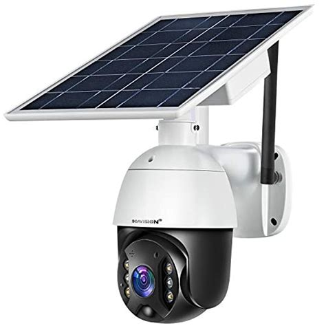 Outdoor Security Camera,Solar Powered Battery WiFi Camera Wirefree Outdoor 1080P Pan Tilt ...