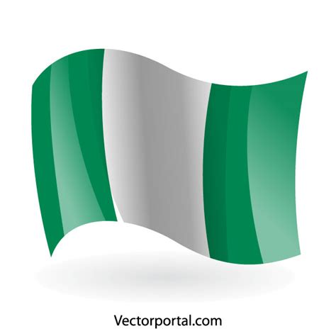 Nigerian flag clip art Royalty Free Stock SVG Vector and Clip Art