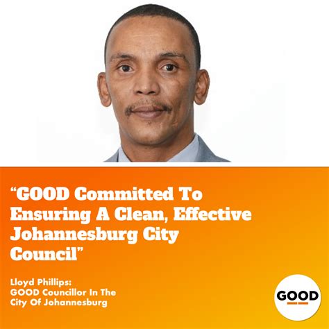 GOOD Committed To Ensuring A Clean, Effective Johannesburg City Council - For Good