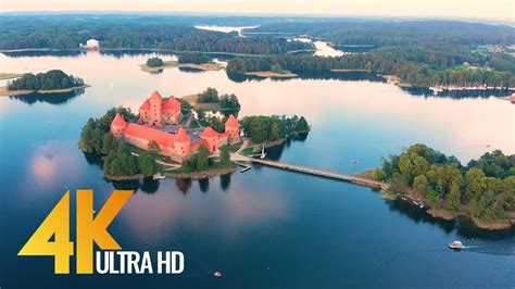 4K Drone Footage - Lithuanian Nature from Above - Ambient Drone Video - YouTube