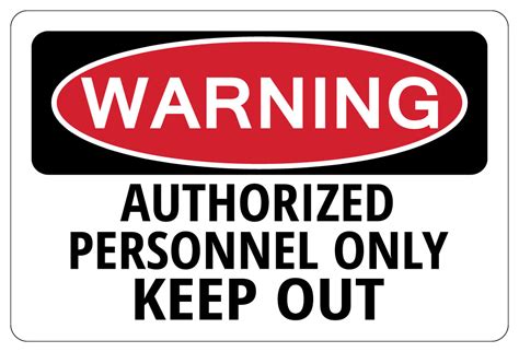 AUTHORIZED PERSONNEL ONLY KEEP OUT Warning Funny Novelty Sign | eBay