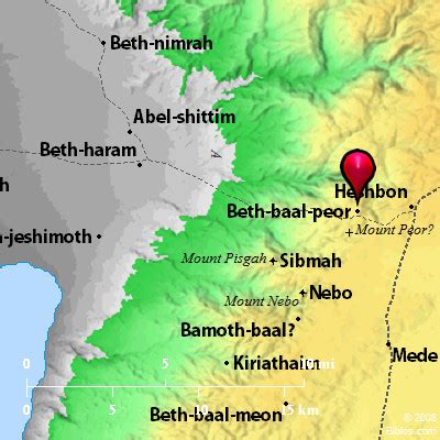 Bible Map: Beth-baal-peor