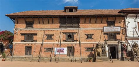 Facade of the National Art Museum at Durbar Square of Bhaktapur ...