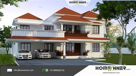 Traditional Slope Roof 5 bedroom Kerala House Design | Kerala house ...