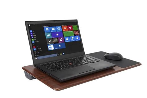 All-Purpose Laptop Desk with Mouse Pad 15.6” (Black/Brown)