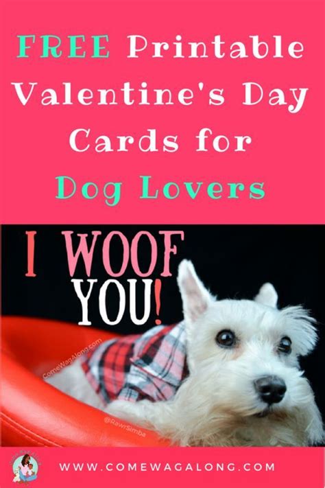 FREE Printable Valentine's Day Cards for Dog Lovers | Valentines printables free, Printable ...