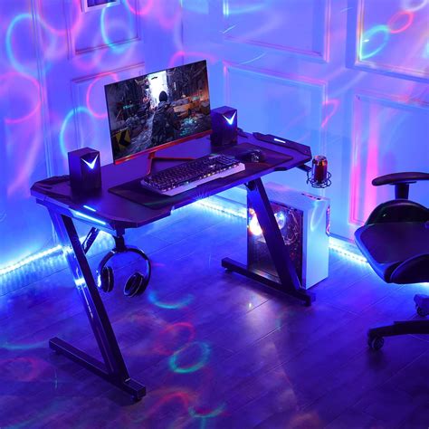 Buy Sedeta Gaming Computer Desk, Gaming Table Desk, Ergonomic Z-Shaped PC Gamer Tables, Racing ...