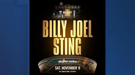 Billy Joel, Sting coming to Allegiant Stadium for one night only