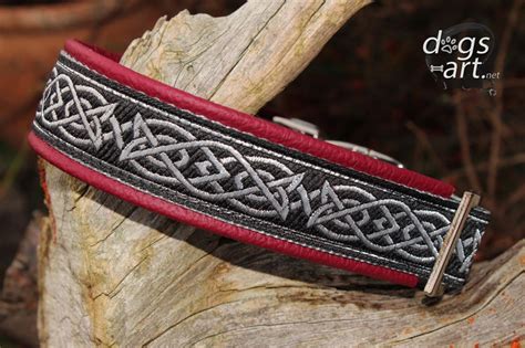 Celtic Dog Collar Leather Celtic Knots Strong Metal Buckle | Etsy