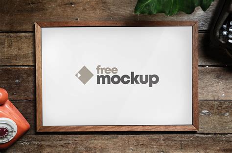 Horizontal Poster Frame Free PSD Mockup - StockPSD