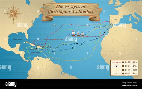 Christopher columbus map hi-res stock photography and images - Alamy