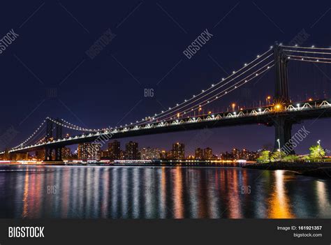 Manhattan Bridge Night Image & Photo (Free Trial) | Bigstock