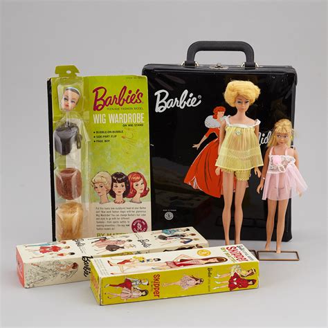 Two Barbie dolls with accessories, Mattel, 1960's. - Bukowskis