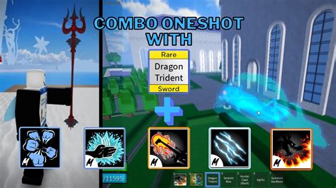 Best Dragon trident Combos One shot with all fighting style | Roblox ...