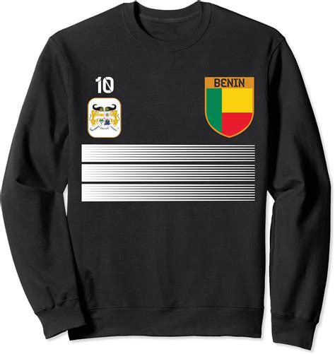 Bénin Football Jersey 2021 Bénin Football Sweatshirt: Amazon.fr: Vêtements et accessoires