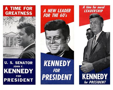 John F. Kennedy Presidential Campaign Posters 3 on 1 Print - Etsy