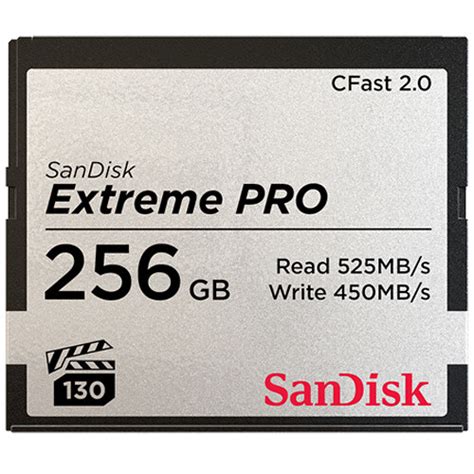 SanDisk 256GB Extreme PRO CFast 2.0 Memory Card SDCFSP-256G-A46D