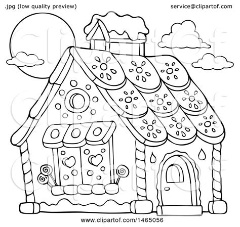 Witch Clipart Outline Gingerbread