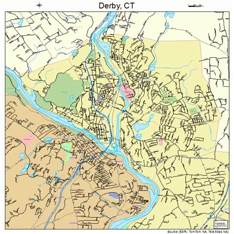 Derby Connecticut Street Map 0919480