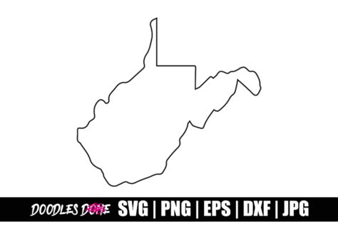 1 West Virginia Outline Svg Cut File Designs & Graphics