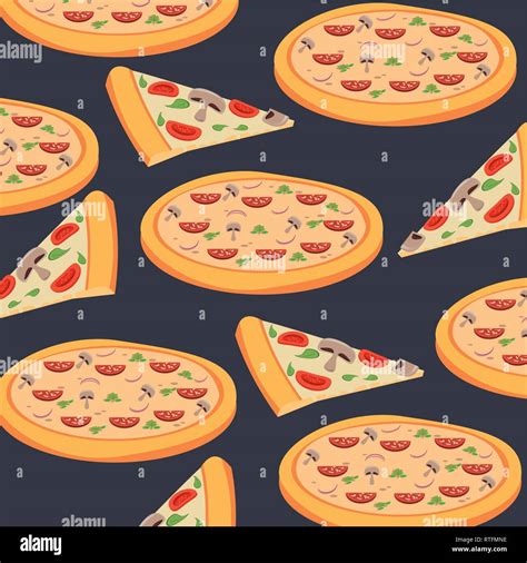 Pizza background pattern Stock Vector Image & Art - Alamy