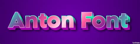 Anton Font Text Effect and Logo Design Font