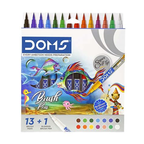 DOMS Brush Pen 14 Shades (13+1) - DOMS