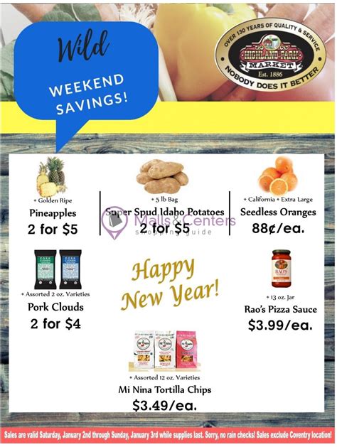 Highland Park Market Weekly ad valid from 01/02/2021 to 01/03/2021 - MallsCenters