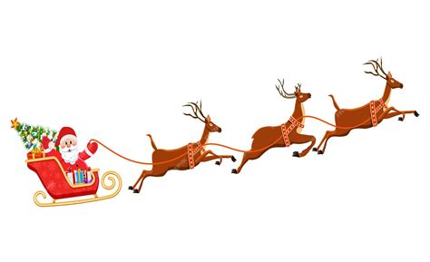 Premium Vector | Vector illustration of santa claus flying with deer