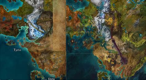 GW1+GW2 Map Side By Side Comparison : r/Guildwars2