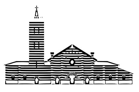 Cotonou Cathedral coloring page - Download, Print or Color Online for Free