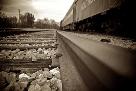 Vintage railroad tracks low angle Photograph by Berkehaus Photography ...