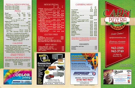 Capri Pizzeria 2019 | Fasprint Menus