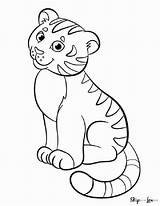 Cartoon Tiger Coloring Pages sketch template