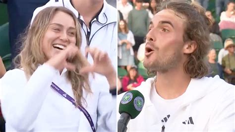 Stefanos Tsitsipas' girlfriend moment at Wimbledon sends tennis world ...