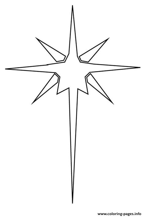 Christmas Star Outline Coloring Pages Printable