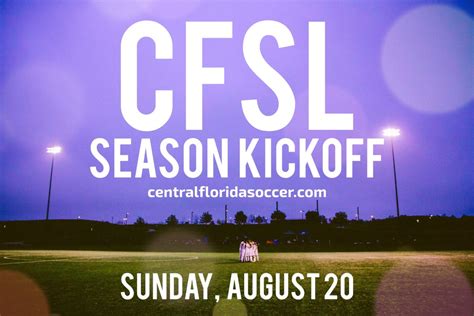 CFSL Fall Season Kickoff Schedules Released – Central Florida Soccer League