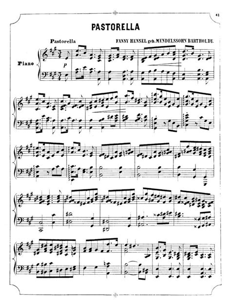 Mendelssohn, Fanny (Hensel) - Pianorarescores