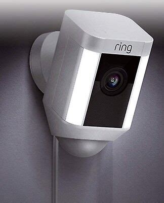 Ring Spotlight Cam Wired Outdoor Rectangle Security Camera White 8SH1P7-WEN0 852239005666 | eBay