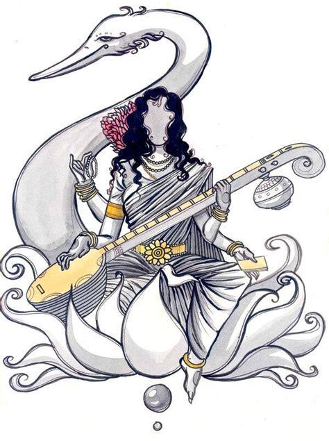 Saraswati Puja Image Drawing - Drawing Skill