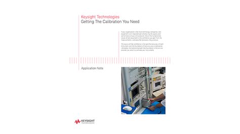 Calibration Services | Keysight