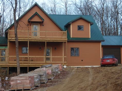 Log cabin built with vinyl siding - Rustic - Exterior - DC Metro - by ...