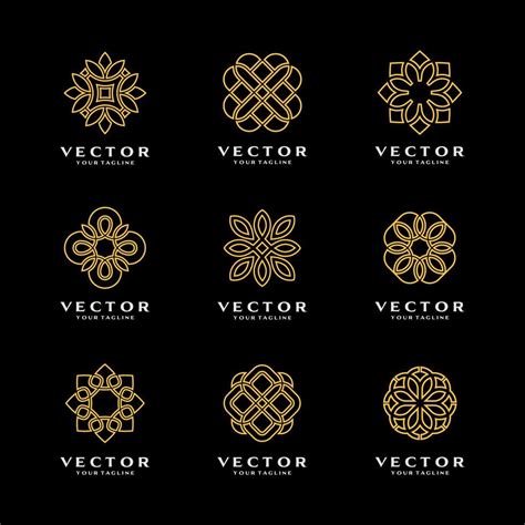 Set Of Trendy Style Logo Design Vector 5939791 Vector Art at Vecteezy