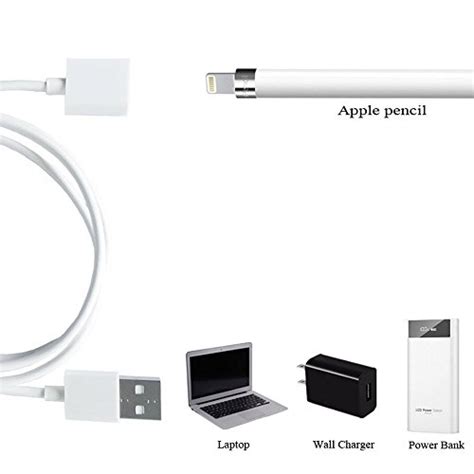 TRIOFFER USB Charging Cable Adapter for Apple Pencil 1m/3ft - Buy ...