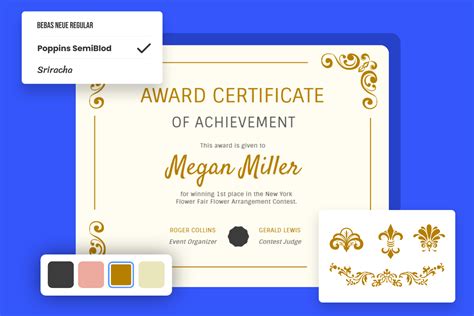 Customize Free Award Certificate Templates with Certificate Maker | Fotor